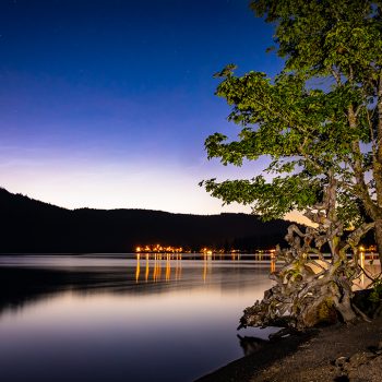 The calmness over Cultus lake in the evening.