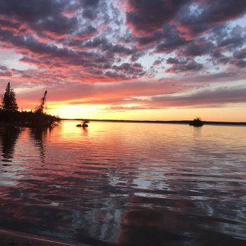 Friends and family were gathered at the beach to enjoy a evening campfire. It was a beautiful evening and I was able to capture this amazing sunset. We live in Northwestern Ontario's Sunset Country so ...