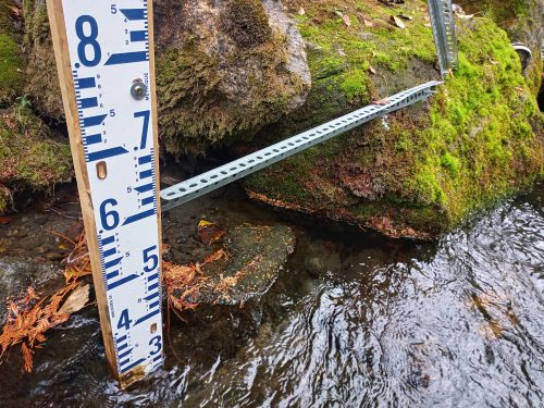 Monitoring equipment in creek waters