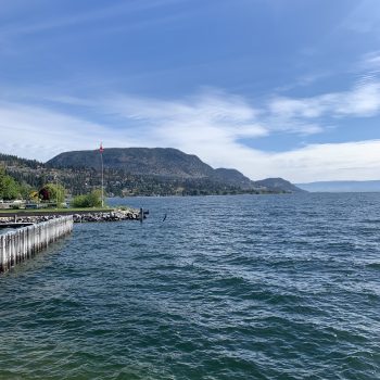 View from The Ray Kandola Heritage Pier in Peachland, BC, looking north.