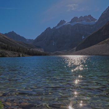 This less-popular hike that starts at the Moraine Lake parking lot leads to two lovely turquoise lakes in the Canadian Rocky Mountains.