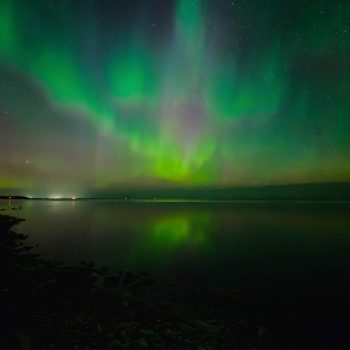 Aurora over the lake on May 19th, 2023.