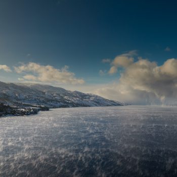 Okanagan Lake during a deep freeze.
