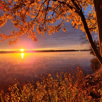 Autumn sunrise on Sturgeon Lake.