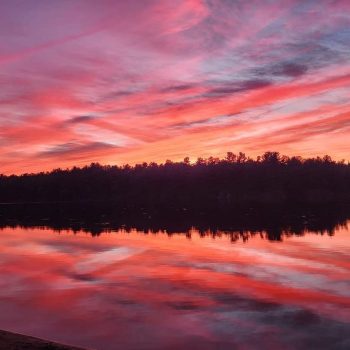 October sunset at Charleston Lake Provincial Park.