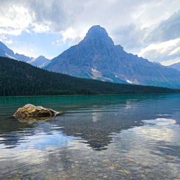 Beautiful Waterfowl Lake in Banff, Alberta, Canada.