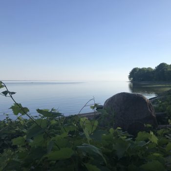 Sur le bord du lac.