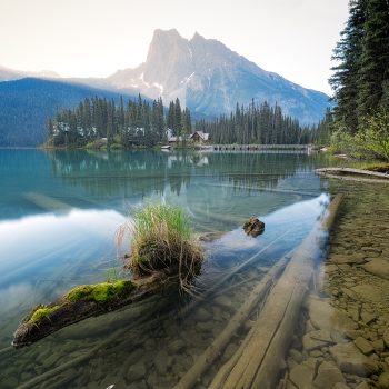 Emerald Lake at sunrise.