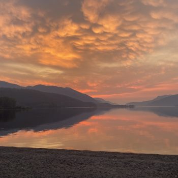 Smoky summer sunrise over Mahood Lake. July 2023. No filter.