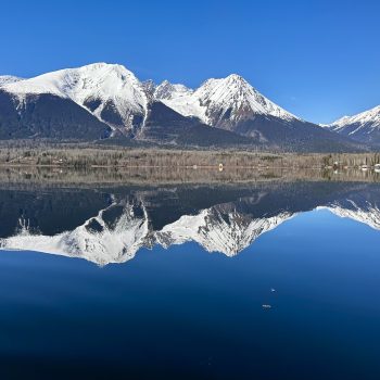 Reflection of the Hudson Bay Mountain.