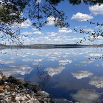 Picture perfect day - still water on Golden Lake and the mirror image is incredible.