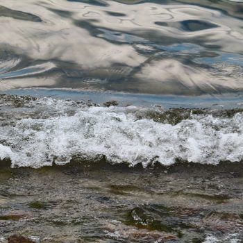 Closeup wave action. Sometimes the light is just right. Colpoy's Bay at Wiarton, Ontario.