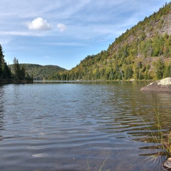 This is the lac Rémi, an intermediate level hiking is required to access the lac. This is one of the cleanest lake I have seen.