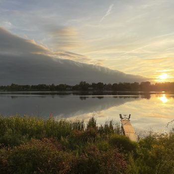 Sunset on the lake in early September 2023.