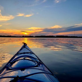 A surreal sunset paddle.