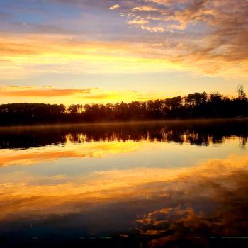 Sunset on Morin Lake.