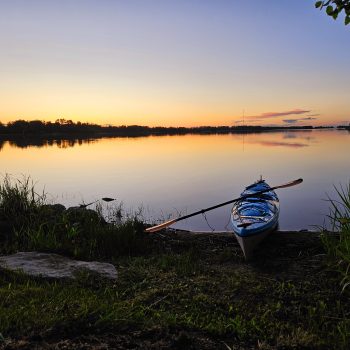 Reflecting back on a sunset paddle.