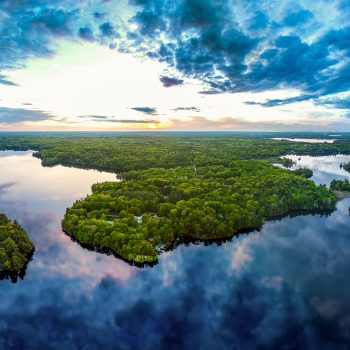 Sunset is often a spectacular time on our lakes in Canada. Each is unique and I never tire of them. This photo of Lake Opinicon, facing towards the Queen's University Biological Station, shows a cloud ...