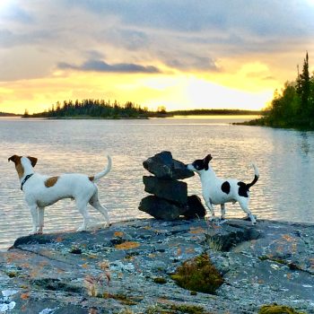 Saw this little inukshuk on a small, unnamed island on Great Slave Lake (headed back to Yellowknife from Blanchette Island) and had to stop. It was beautiful…