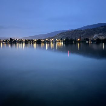 Looking south over tucelnuit lake in evening. Taken Oct 15, 2023.