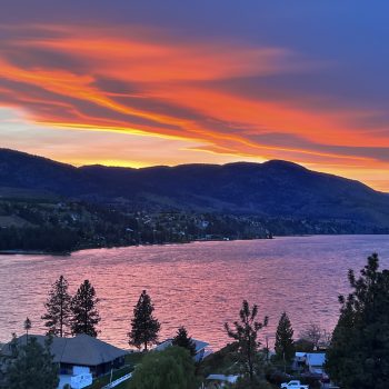 View of sunset from our deck.