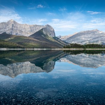 Early morning rewards of mountain lakes.