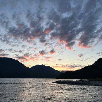 Sunset on Slocan Lake.